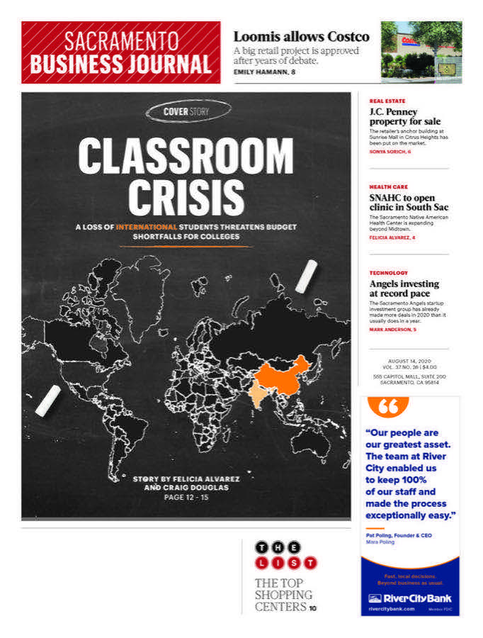 Sacramento Business Journal, Aug 2020. Covers and feature spreads sample 9.
