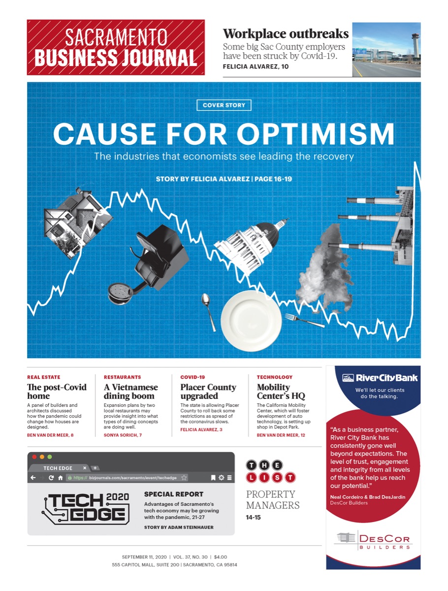 Sacramento Business Journal, Sep 2020. Covers and feature spreads sample 17.