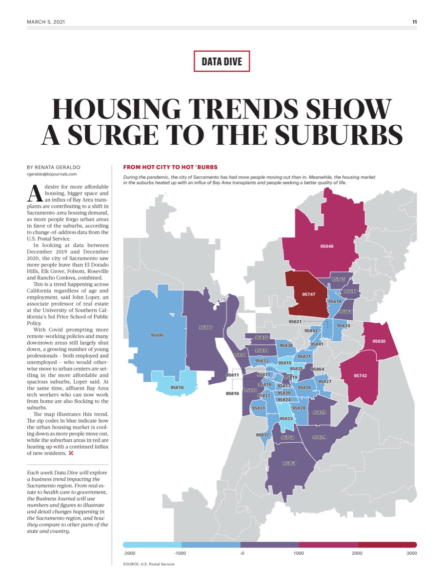 Sacramento Business Journal, Mar 2021. Data Visualization - Editorial sample 6.
